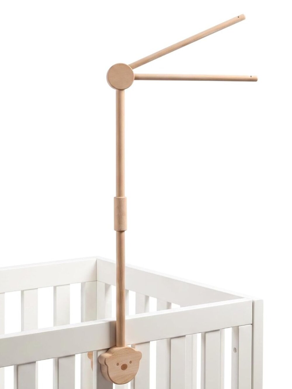 Baby Crib Mobile Arm,HBM 28-33inch Wooden Mobile Arm for Crib Mobile Hanger for